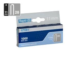 Rapid Mini Cable Staples 28/11 - Pack Of 1000