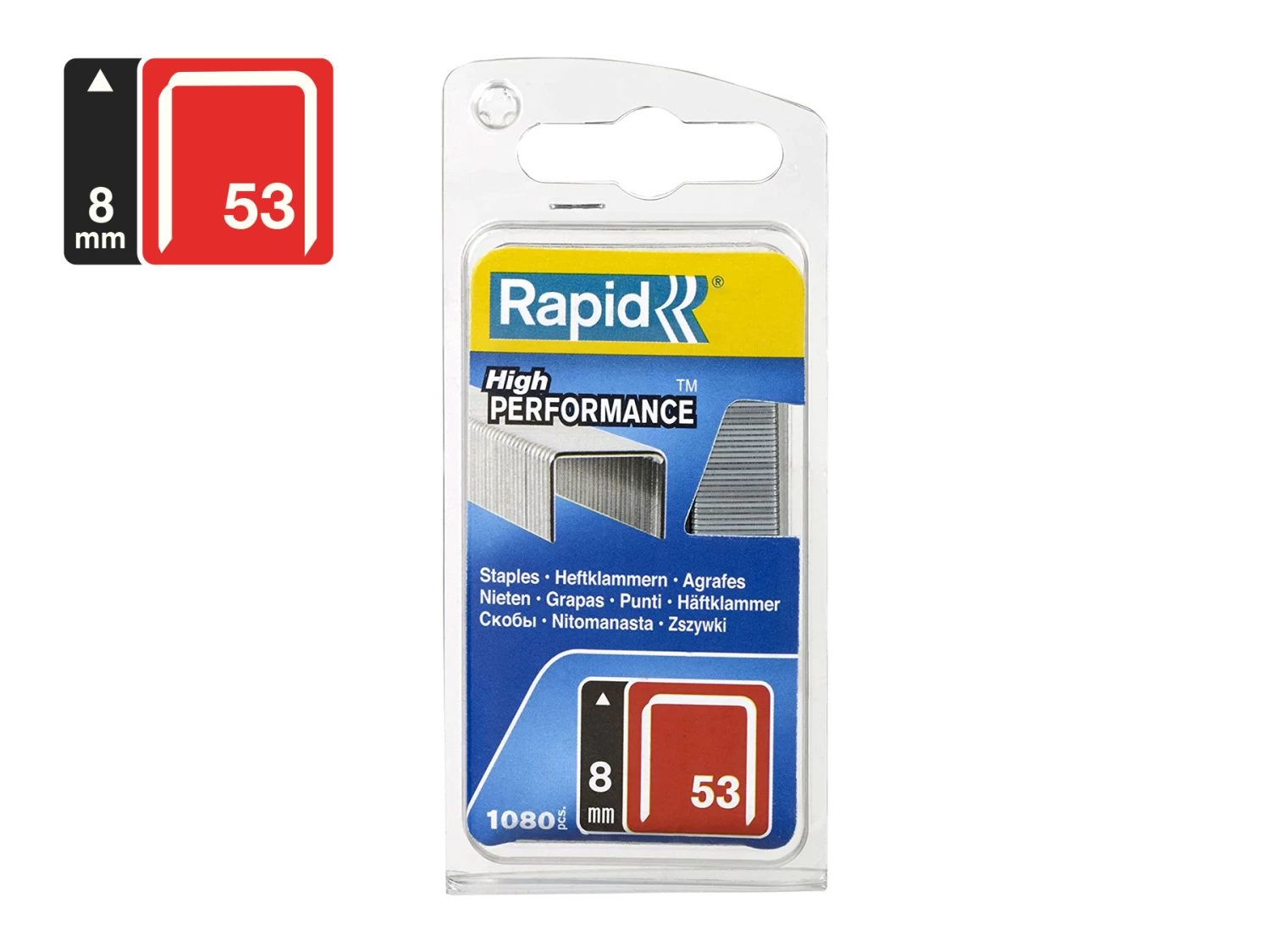 Rapid Finewire Staples Galvanised 53/8 - Pack Of 2500 3 Rapid Finewire Staples Galvanised 53/8 - Pack Of 2500