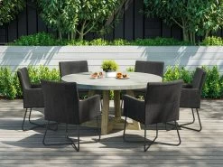 Berg Outdoor Dining Chairs - Pair -Gardena Store tateberg tate concrete round outdoor dining table with 6 berg chairs 1 1
