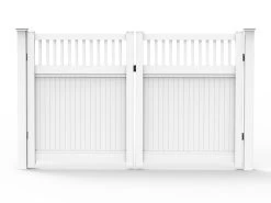 PVC 1.8m Privacy Fence With Trellis System - Driveway Gates
