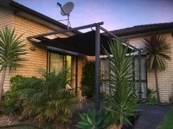 Wall Mounted Pergola With Retractable Canopy 3m X 4m