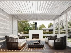 Louvre Roof System Wall Shutters 0.9m White 14 Louvre Roof System Wall Shutters 0.9m White -Gardena Store white louvre wall shutters underneath detail white